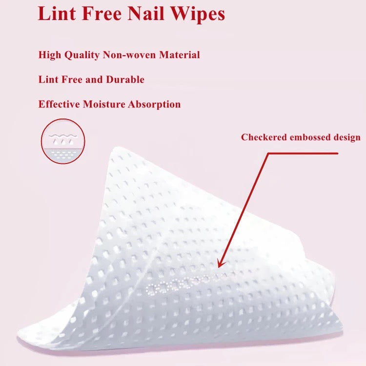 Nail wipes lint FREE